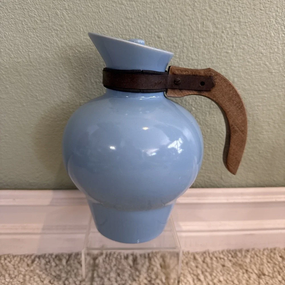 Vintage Pacific Pottery CA ARCADIA Line Blue E-29 6Cup Coffee Carafe Urn Pitcher